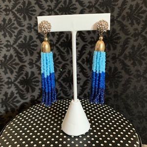 Blue Tassel Earrings